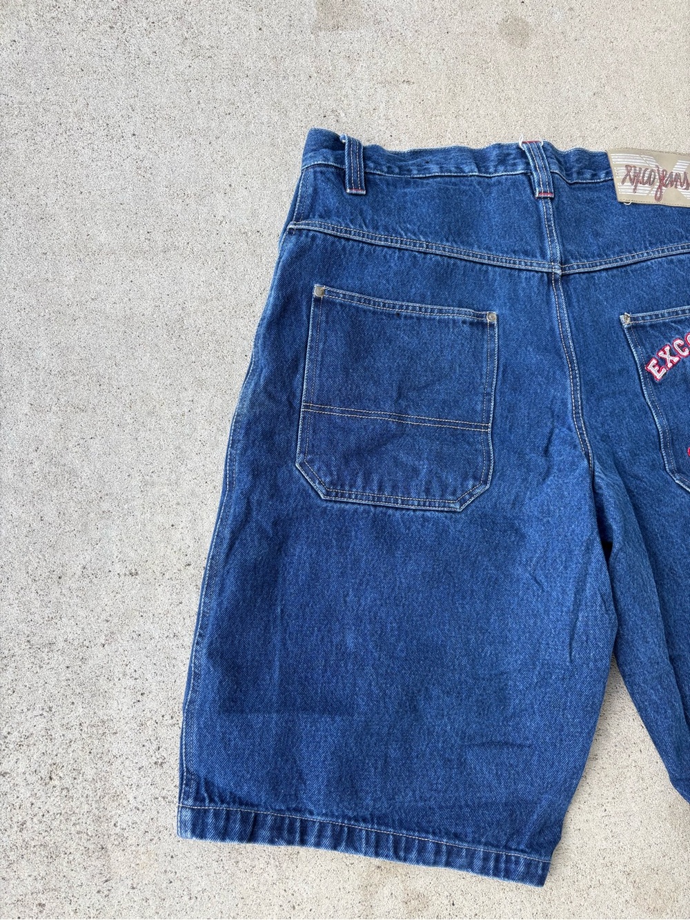 Vintage Y2K Exco Jeans Baggy Embroidered Denim Jorts - 36W - Picture 3 of 6